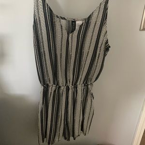 Black and white short jumpsuit